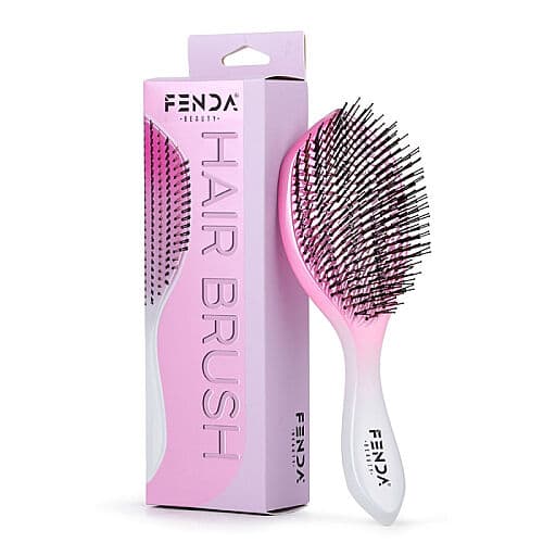 Fenda Dört Tarama Uçlu Profesyonel Galaxy Pink Saç Fırçası