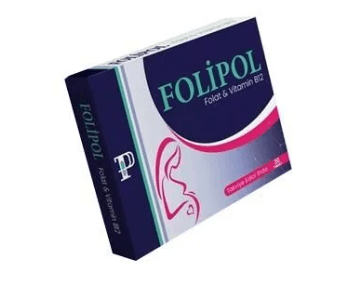 Folipol Folat & Vitamin B12 Teg 30 Tablet