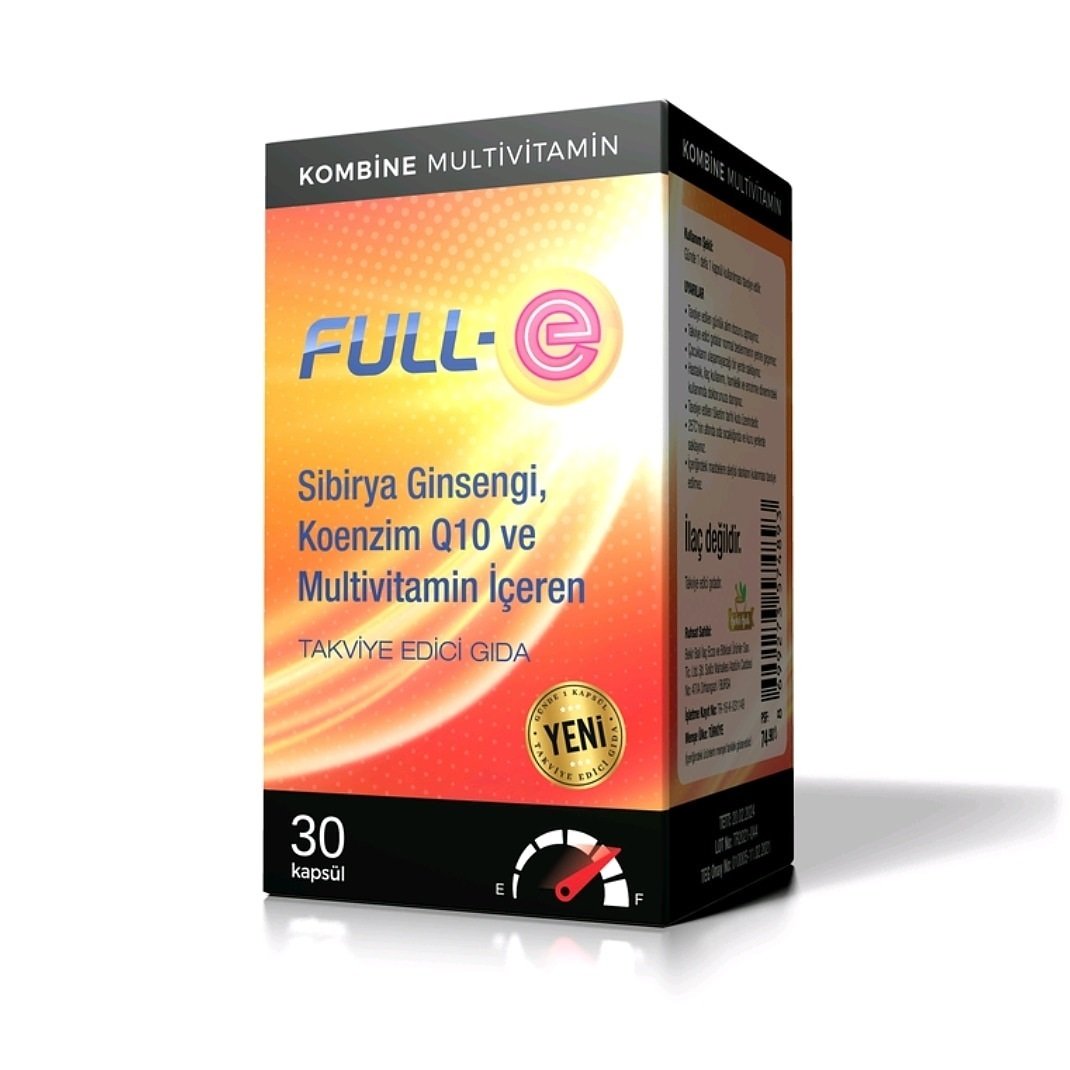 Full E Ginseng, Koenzim Q10 ve Multivitamin 30 Kapsül