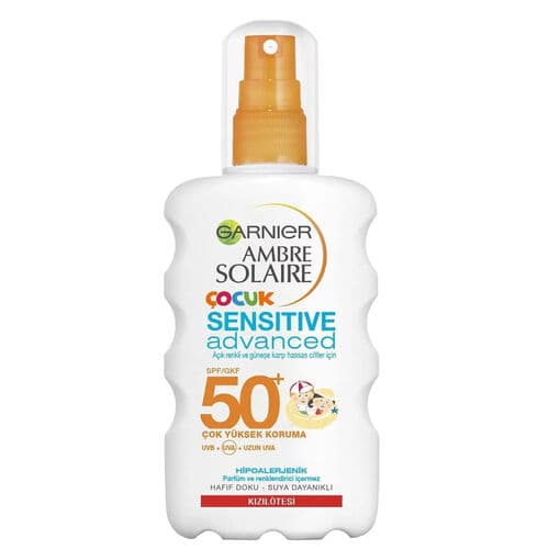 Garnier Ambre Solaire Kids Sensitive Advanced SPF 50 + Çocuk Güneş Spreyi 200ml