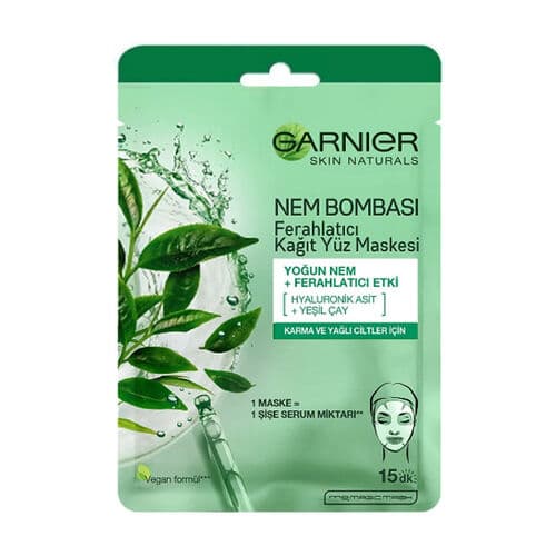 Garnier Nem Bombası Ferahlatıcı Kağıt Yüz Maskesi 28 g