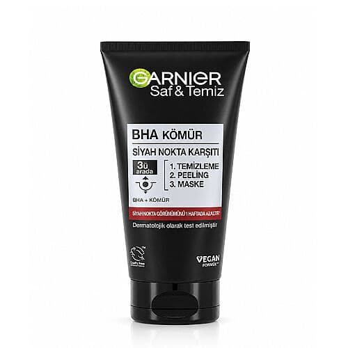 Garnier Saf ve Temiz Siyah Nokta Karşıtı Kömürlü 3ü 1 Arada 150 ml