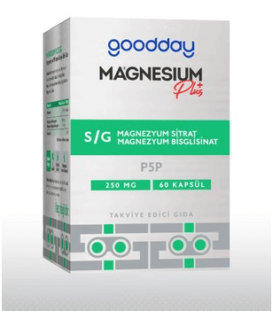 Goodday Magnesium Plus S/G Sitrat Bisglisinat 60 Kapsül