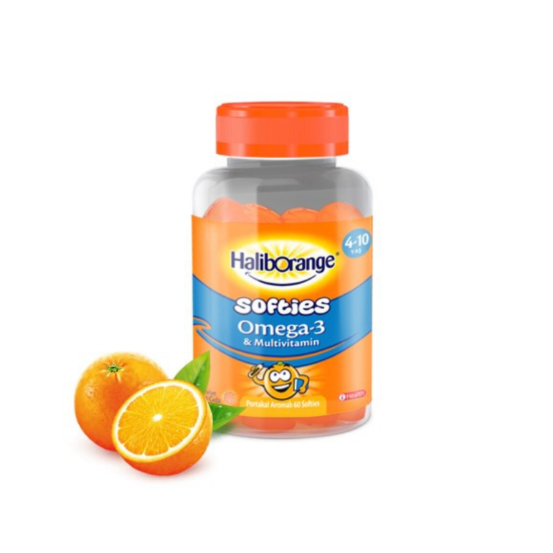 Haliborange Softies Omega-3 & Multivitamin Portakal Aromalı 60 Softies