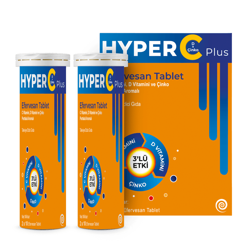 Hyper C Plus 3'lü Etki 2x10 Efervesan Tablet