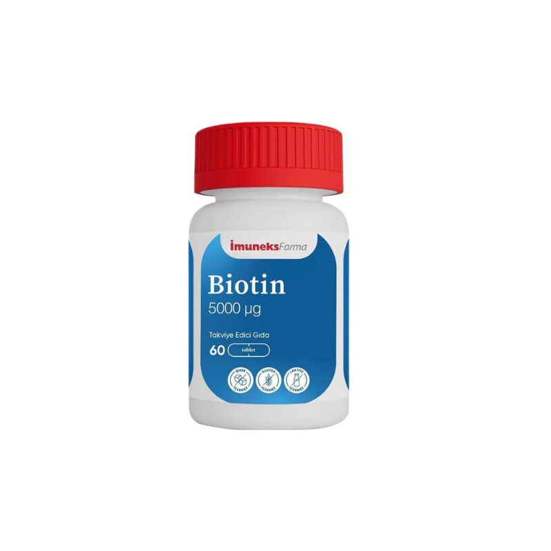 SKT:01/2027 İmuneks Biotin 5000 mcg 60 Tablet