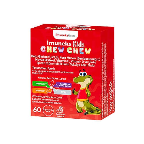 Imuneks Kids Chew Chew Takviye Edici Gıda 60 Çiğnenebilir Kapsül