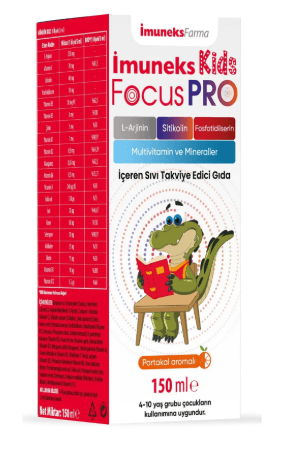 İmuneks Kids Focus Pro Portakal Aromalı 150 ml