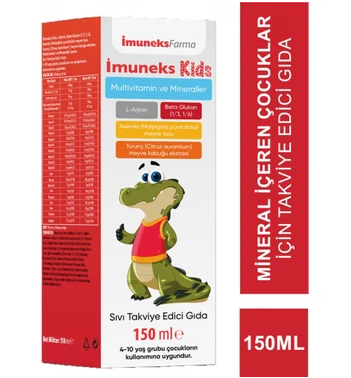 İmuneks Kids Multivitamin ve Mineraller Takviye Edici Gıda 150 ml