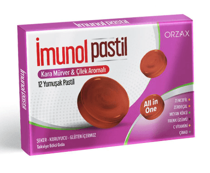 İmunol Pastil Karamürver & Çilek Aromalı 12 Adet