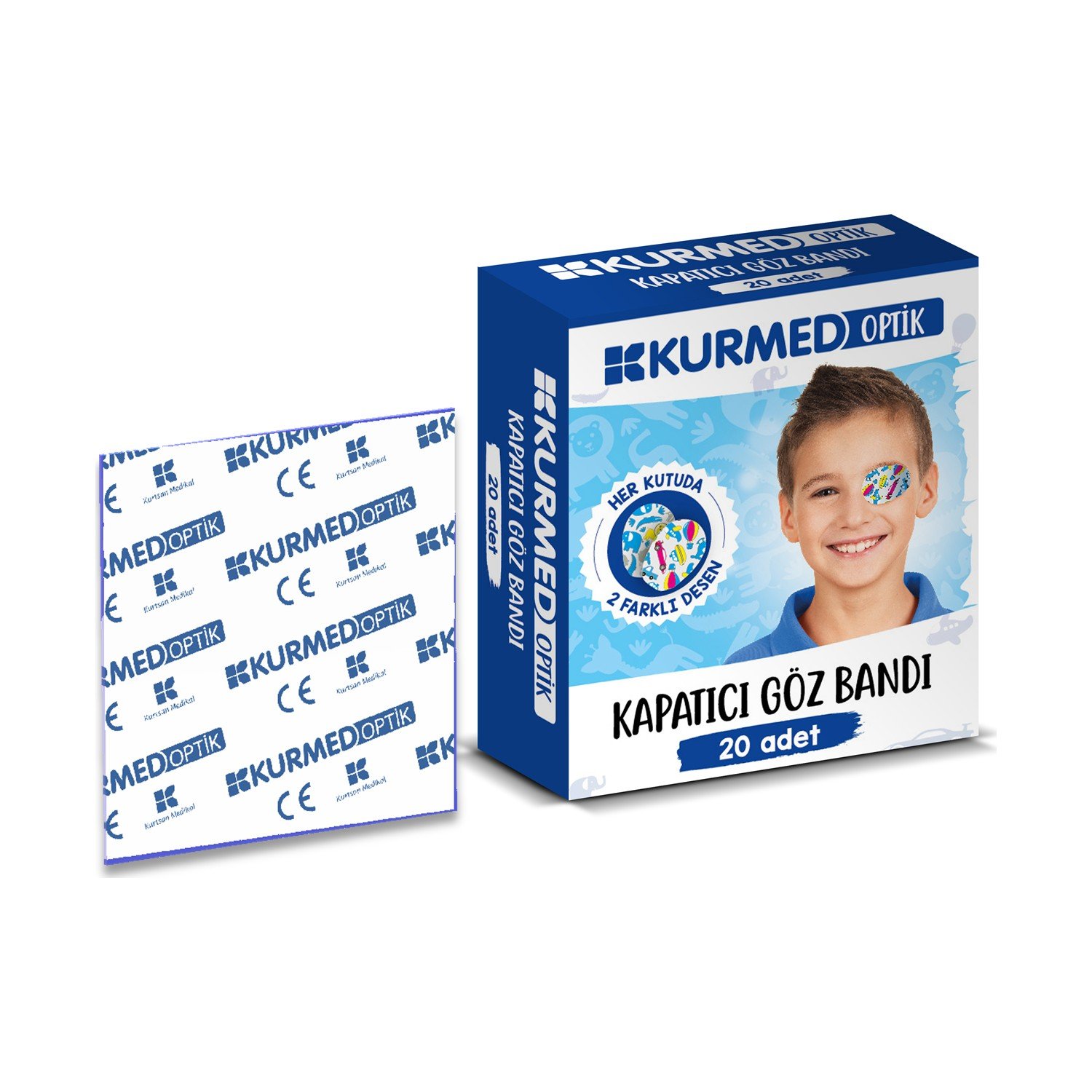 Kurmed Optik Kapatıcı Göz Bandı Erkek 20 Adet
