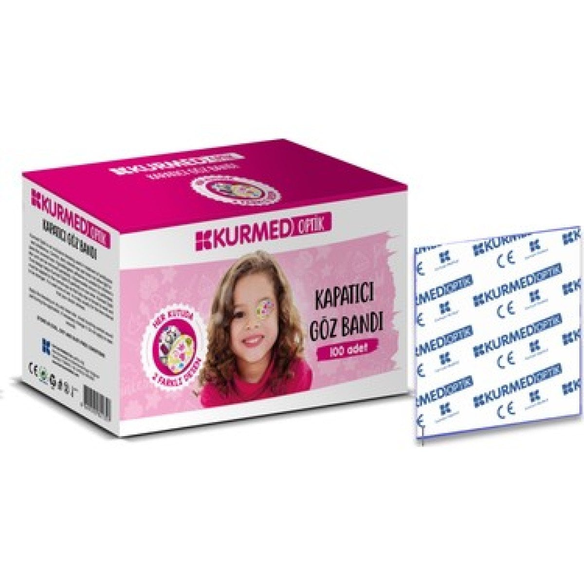 Kurmed Optik Kapatıcı Göz Bandı Kız 100 Adet