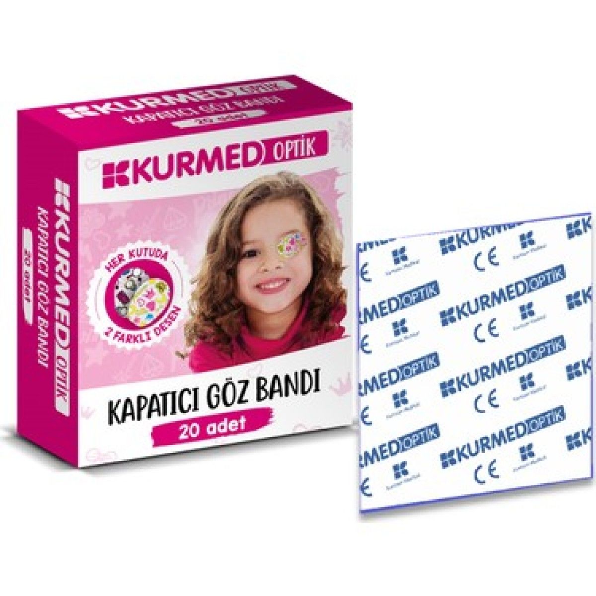 Kurmed Optik Kapatıcı Göz Bandı Kız 20 Adet