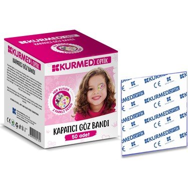 Kurmed Optik Kapatıcı Göz Bandı Kız 50 Adet