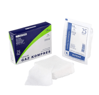 Kuteks Gaz Kompres 7.5 x 7.5cm 25 Adet