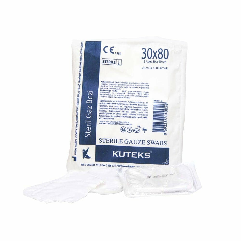 Kuteks Steril Gaz Bezi 30x40 cm 2 Adet