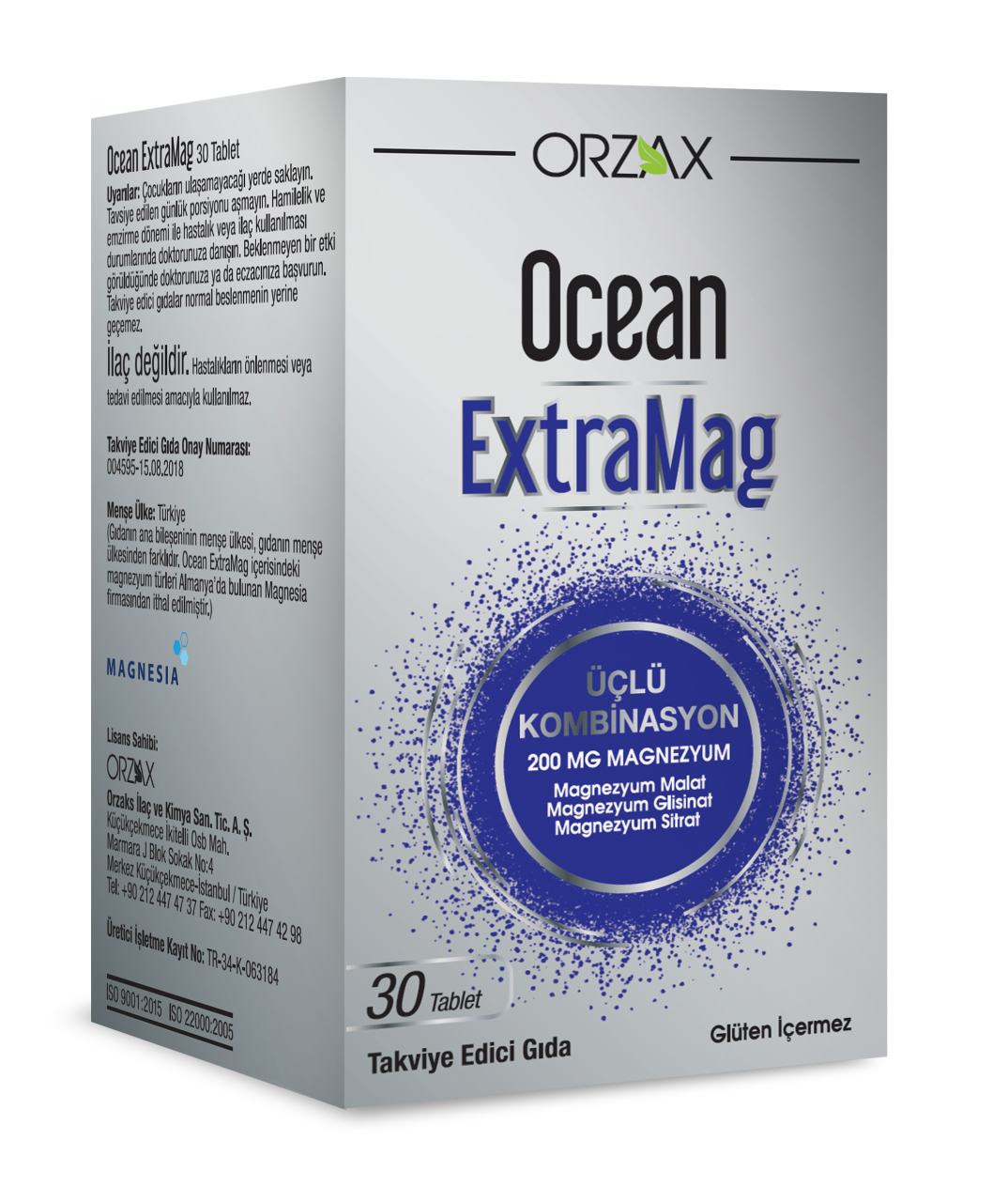 (KUTU HASARLI) Ocean Extramag Üçlü Kombinasyon 30 Tablet