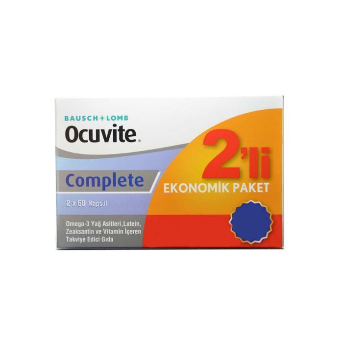 (KUTU HASARLI) Ocuvite Complete 2 li Ekonomik Paket 120 Kapsul