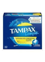 (KUTU HASARLI) Tampax Compak Tampon Normal 22'li