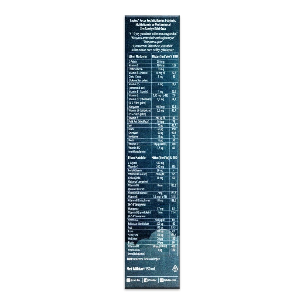 Lectus Focus Şurup 150ml