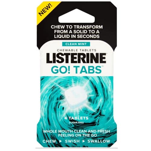 Listerine Go Tabs Clean Mint Çiğneme Tableti 4lü