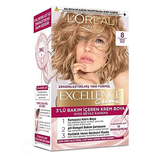 Loreal Paris Excellence Creme Saç Boyası 8 - Koyu Sarı