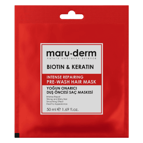Maruderm Biotin and Keratin Intense Repairing Duş Öncesi Saç Maskesi 50 ml