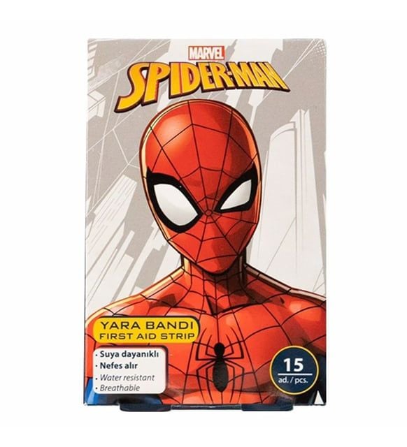 Marvel Spiderman Çocuk Yara Bandı 15 Adet