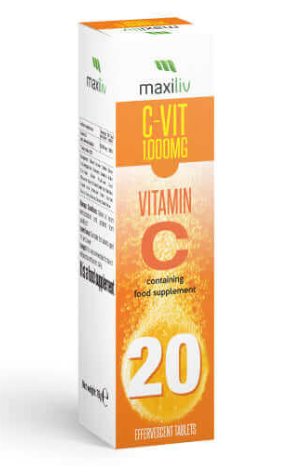 Maxiliv C Vitamini 1000 mg 20 Efervesan Tablet