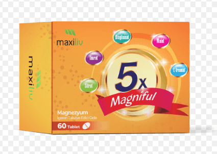 Maxiliv Magniful 5'li Magnezyum Kompleksi 60 Tablet