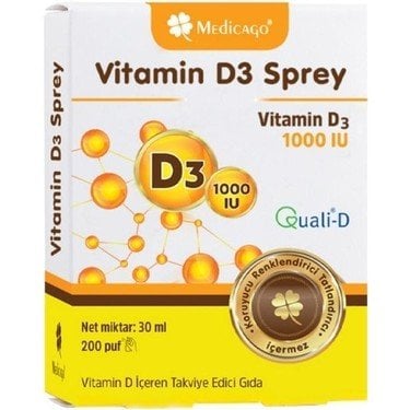 SKT:11/2026 Medicago Vitamin D3 1000 IU Sprey 30 ml