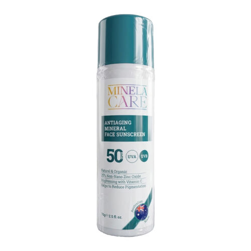 Minela Care Anti-Aging Organik Mineral Filtreli Yüz Güneş Kremi SPF50+ 70 gr