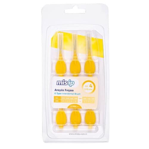 Mis İp U Tipi Arayüz Fırçaları 6 Adet - Size 4 - 0.70mm