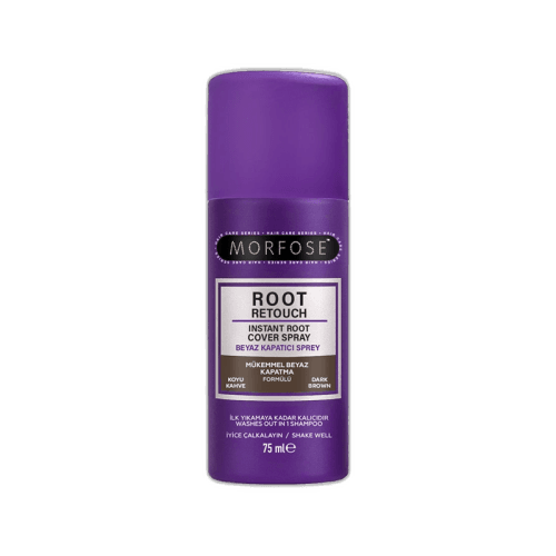 Morfose Root Retoucher  Beyaz Kapatıcı Saç Spreyi Koyu Kahve Dark Brown 75 ml