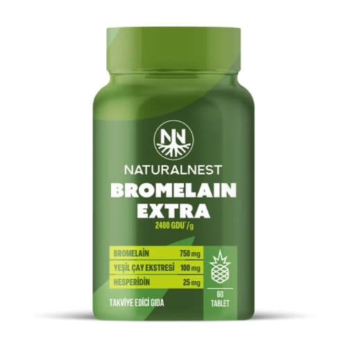 Naturalnest Bromelain Extra Takviye Edici Gıda 60 Tablet
