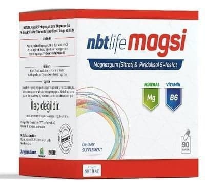 Nbtlife Magsi P5P (magnezyum+vit b6) 90 Kapsül