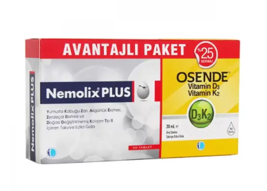 Nemolix Plus 30 Tablet + Osende D3k2 20ml Damla - Avantajlı Paket