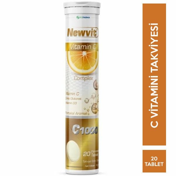 Newvit Vitamin C Complex Efervesan Tablet 20'li