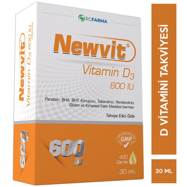 Newvit Vitamin D3 600 IU Damla 30 ml