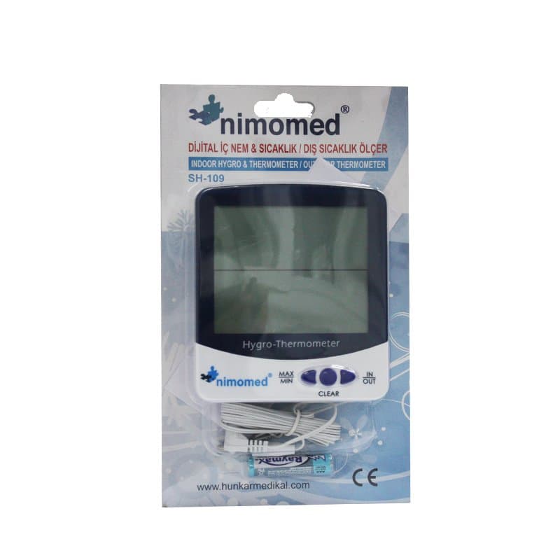 Nimomed Digital İç-Dış Nem ve Sıcaklık Ölçer SH-109
