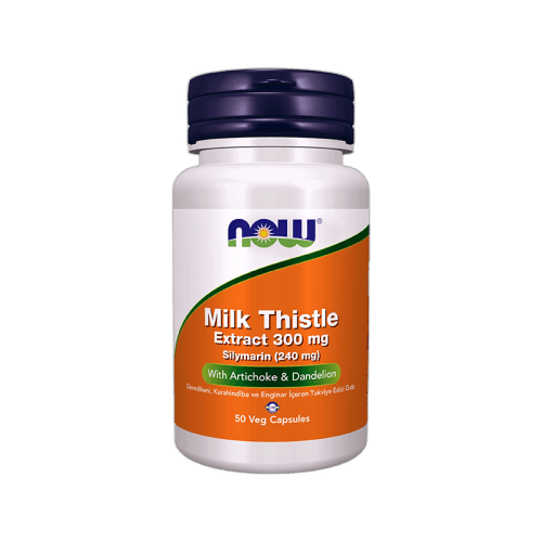 Now Milk Thistle Extract 300 mg Silymarin (240 mg) With Artichoke Dandelion 50 Kapsül