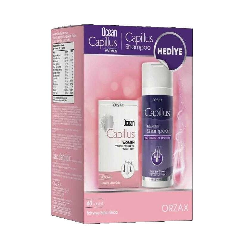 Ocean Capillus Women 60 Tablet + Capillus Şampuan 200 ml Hediye