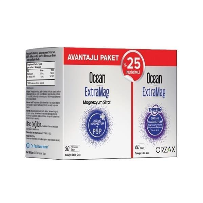 Ocean Extramag 30 Saşe + Extramag Threog 60 Tablet Set SKT:11/2027