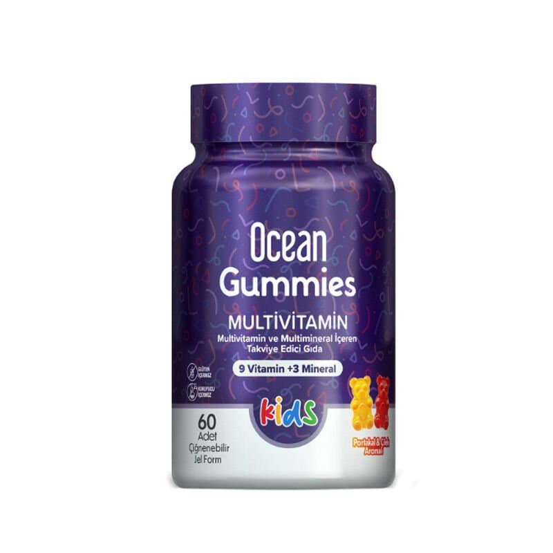 SKT:05/2027 Ocean Gummies Multivitamin Kids 60 Çiğnenebilir Jel Form