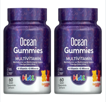 Ocean Gummies Multivitamin Kids 60 Adet 2.si %50 İndirimli