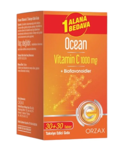 Ocean Vitamin C 1000 mg 30 Tablet - 1 Alana 1 Bedava