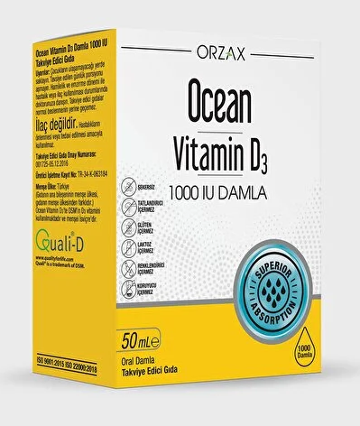 Ocean Vitamin D3 Damla 1000 IU 50ml