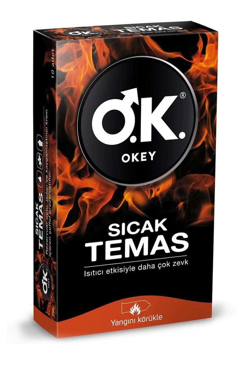 Okey Prezervatif Sıcak Temas 10 Adet