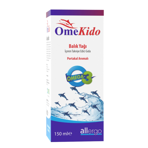 OmeKido Omega-3 Portakal Aromalı Balık Yağı İçeren Takviye Edici Gıda 150 ml