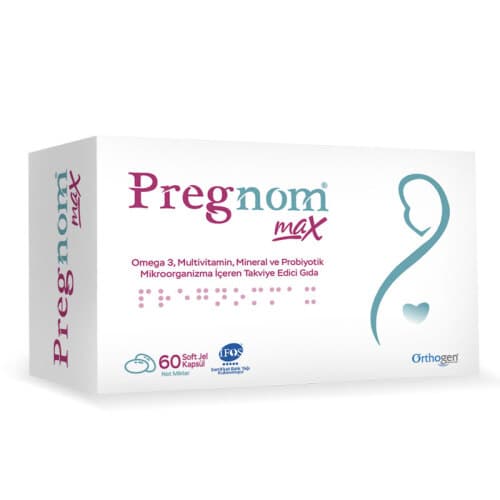 Orthogen Pregnom Max Takviye Edici Gıda 60 Yumuşak Kapsül